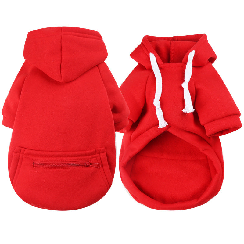Cozy Fleece Hoodie with Zip Pocket for Dogs & Cats – All Sizes