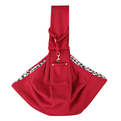 Warm Fall/Winter Pet Sling Carrier - Crossbody Travel Bag for Small Dogs & Cats