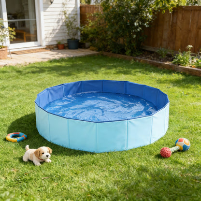 Foldable Pet Pool, Portable PVC Bath Tub for Dogs & Cats