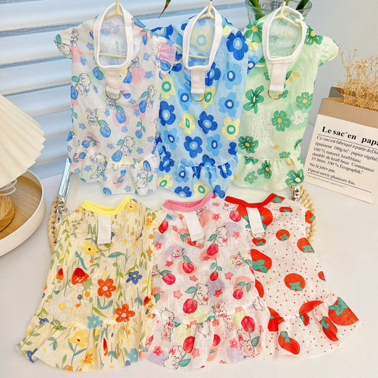 Summer Thin Pet Sun Protection Vest – Anti-Shedding Dog & Cat Dress for Small/Medium/Large Breeds