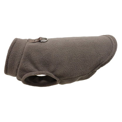 Dog & Cat Solid Color Fleece Vest with Leash Ring
