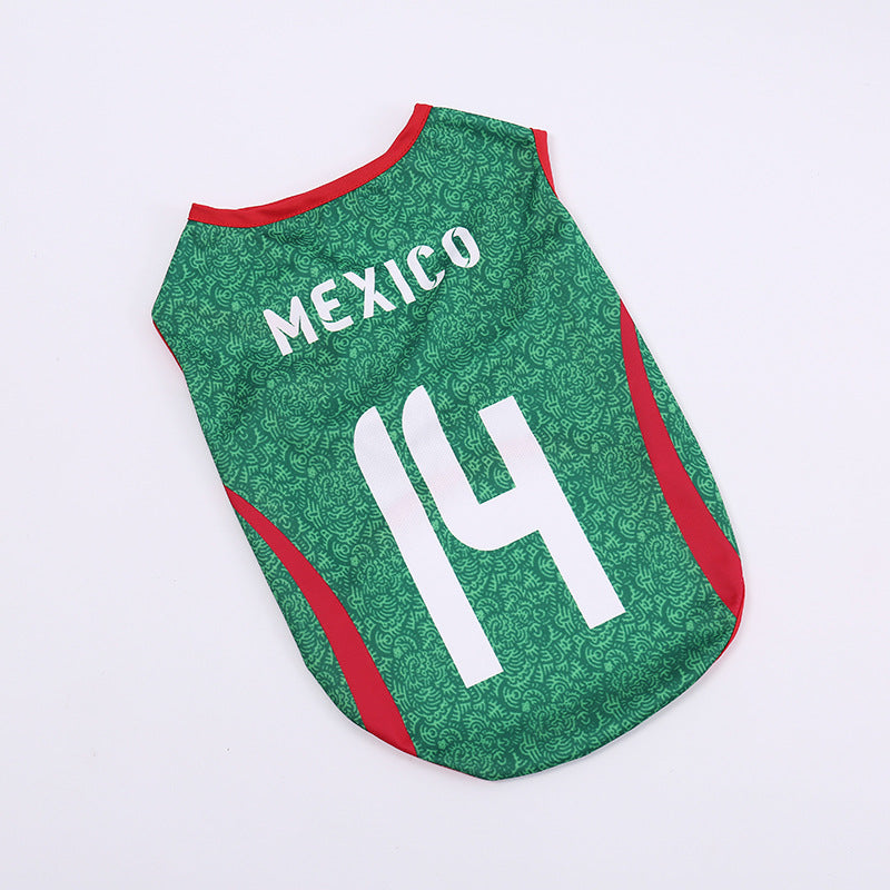 Breathable Pet Football Jersey Dog Soccer Sport Shirt