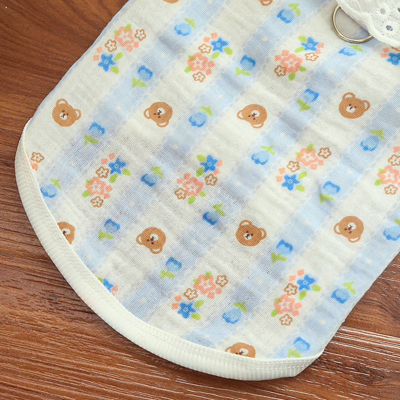 Lightweight Cute Pet Clothes Lace Collar Cartoon Vest