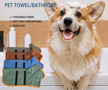 Pet Drying Robe – Super Absorbent, Full-Body Wrap