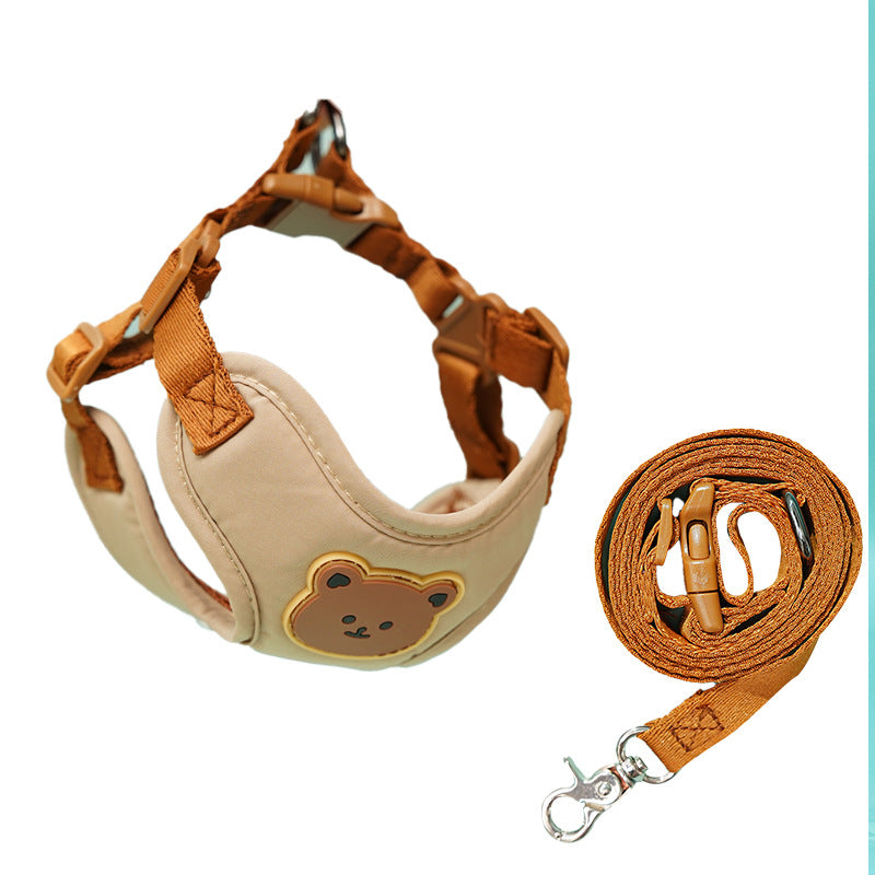 Cute Bear Adjustable Pet Harness with Free Leash