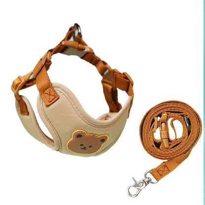 Cute Bear Adjustable Pet Harness with Free Leash