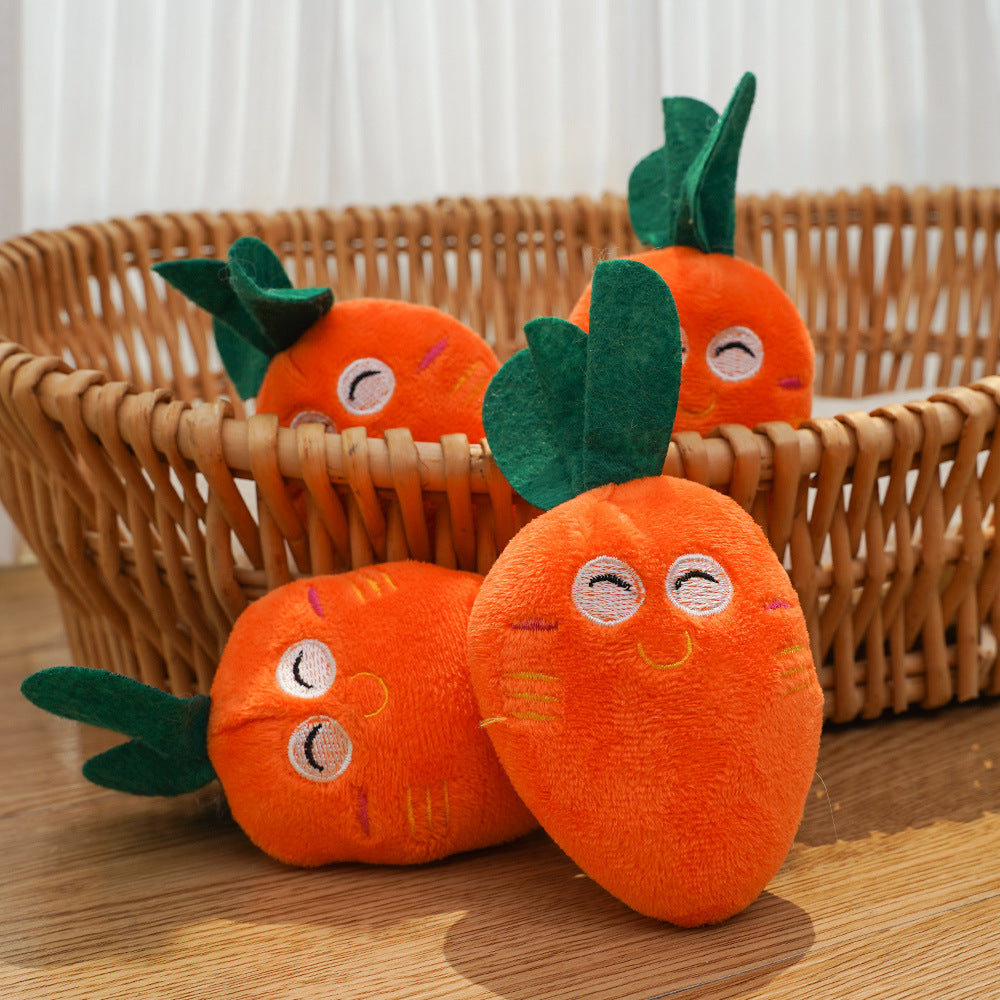 Squeaky Chicken Leg/Carrot Dog Chew Toy