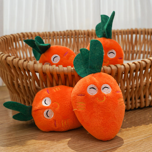 Squeaky Chicken Leg/Carrot Dog Chew Toy