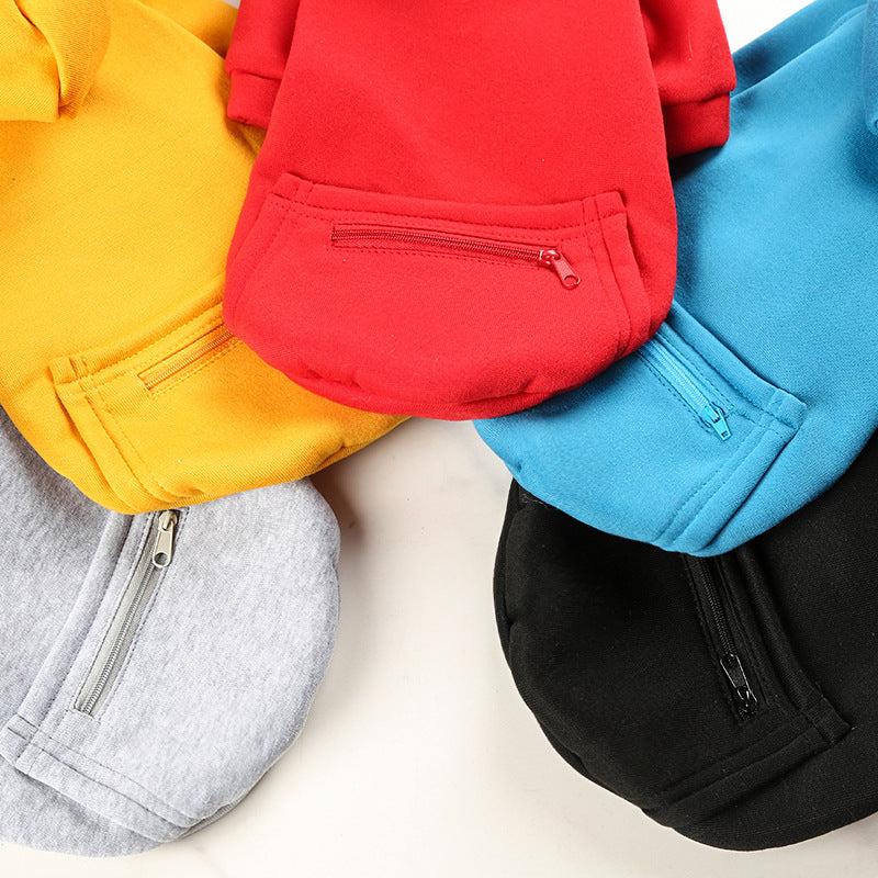 Cozy Fleece Hoodie with Zip Pocket for Dogs & Cats – All Sizes