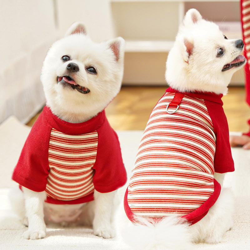 Adorable Striped Pet Tee – Cute Base Layer for Dogs & Cats