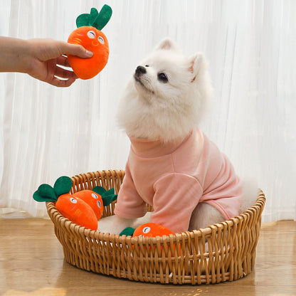 Squeaky Chicken Leg/Carrot Dog Chew Toy