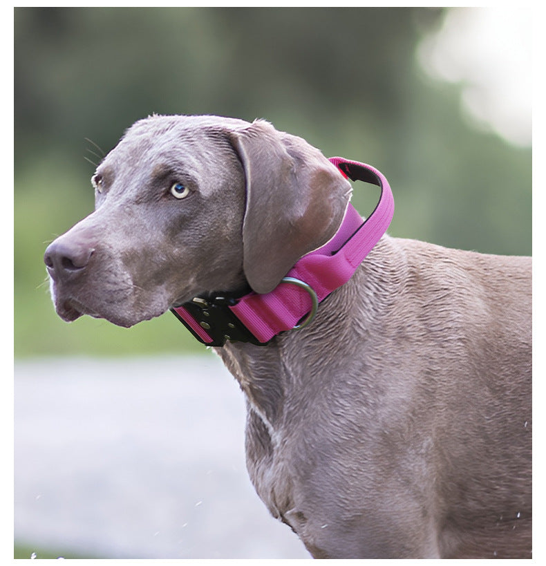 Tactical Dog Collar with Handle - Anti Pull