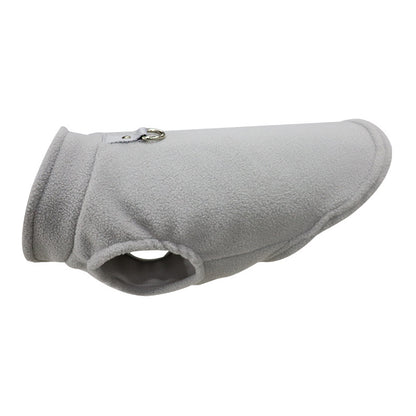 Dog & Cat Solid Color Fleece Vest with Leash Ring