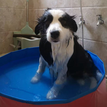 Foldable Pet Pool, Portable PVC Bath Tub for Dogs & Cats