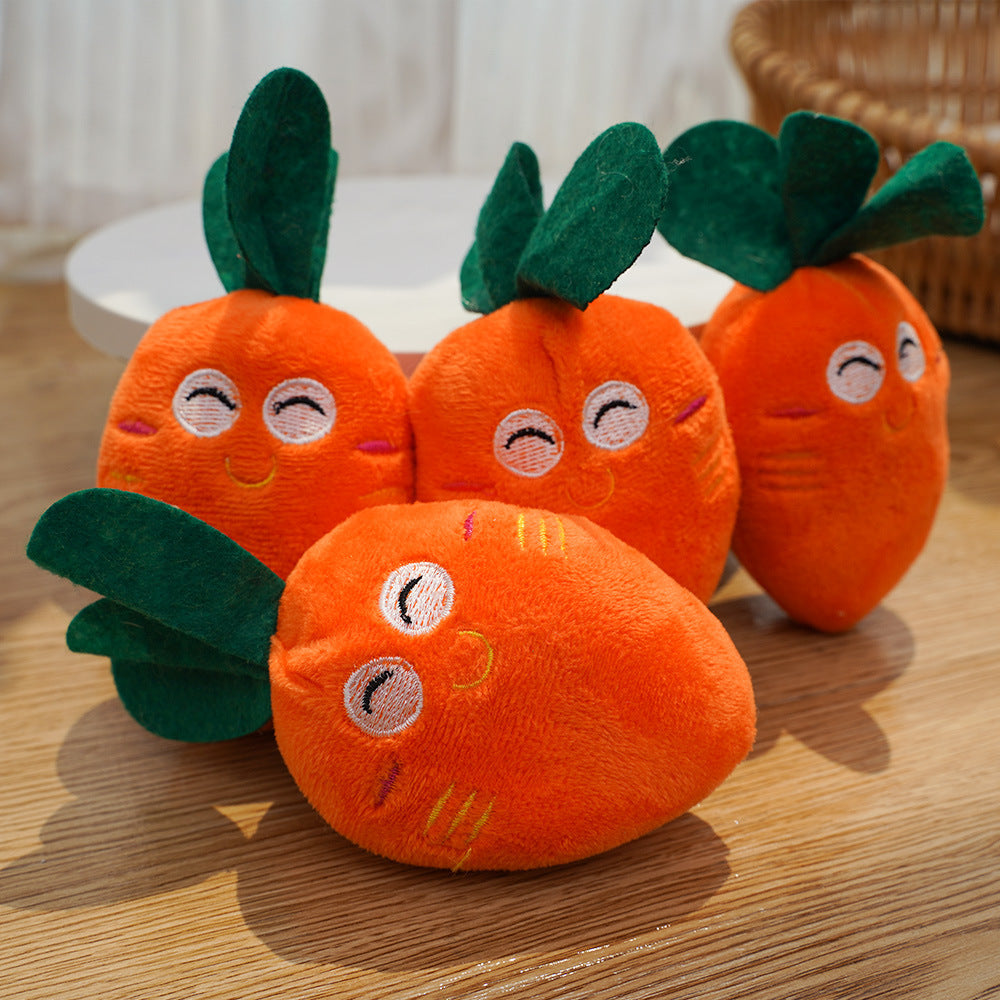 Squeaky Chicken Leg/Carrot Dog Chew Toy
