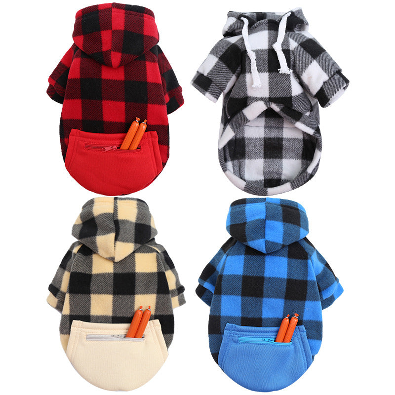 Cozy Fleece Hoodie with Zip Pocket for Dogs & Cats – All Sizes