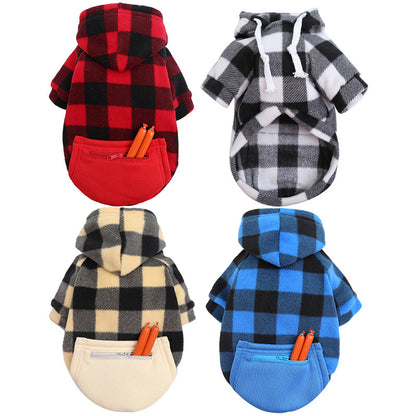 Cozy Fleece Hoodie with Zip Pocket for Dogs & Cats – All Sizes