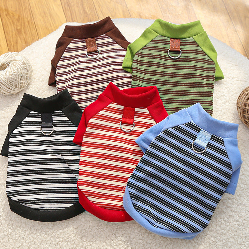 Adorable Striped Pet Tee – Cute Base Layer for Dogs & Cats