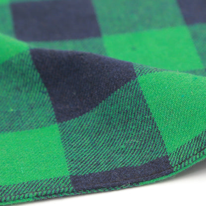 Double Layer Plaid Dog Bandana, Classic Check Pet Triangle Bib Scarf