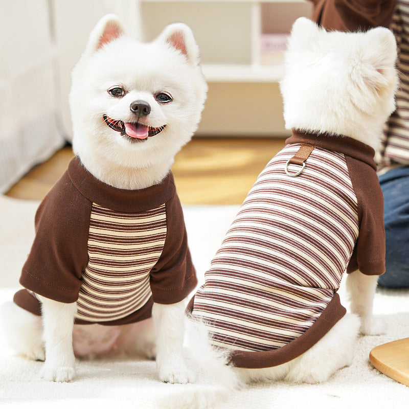 Adorable Striped Pet Tee – Cute Base Layer for Dogs & Cats