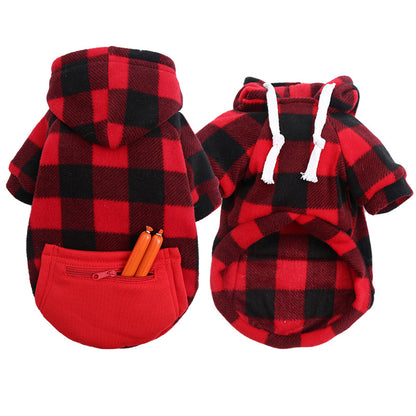 Cozy Fleece Hoodie with Zip Pocket for Dogs & Cats – All Sizes