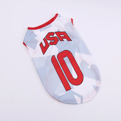 Breathable Pet Football Jersey Dog Soccer Sport Shirt