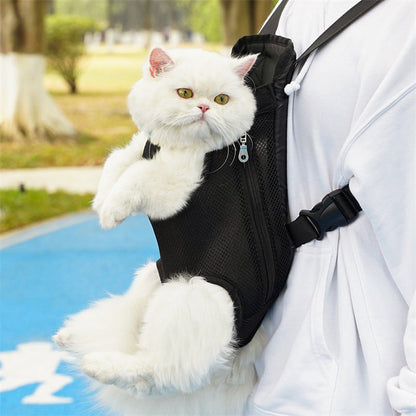 Pet Comfort Carrier Backpack- Adjustable Hands-Free Travel Bag for Cats & Dogs