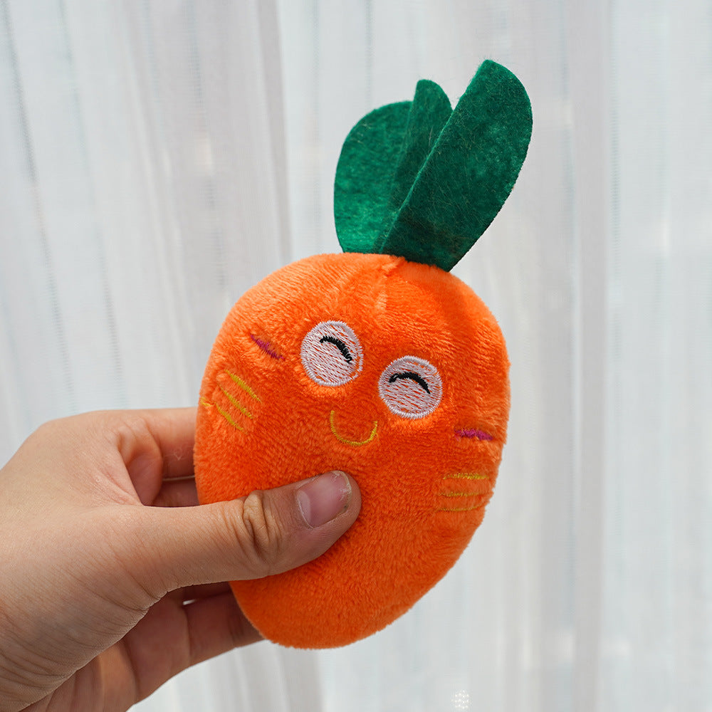Squeaky Chicken Leg/Carrot Dog Chew Toy