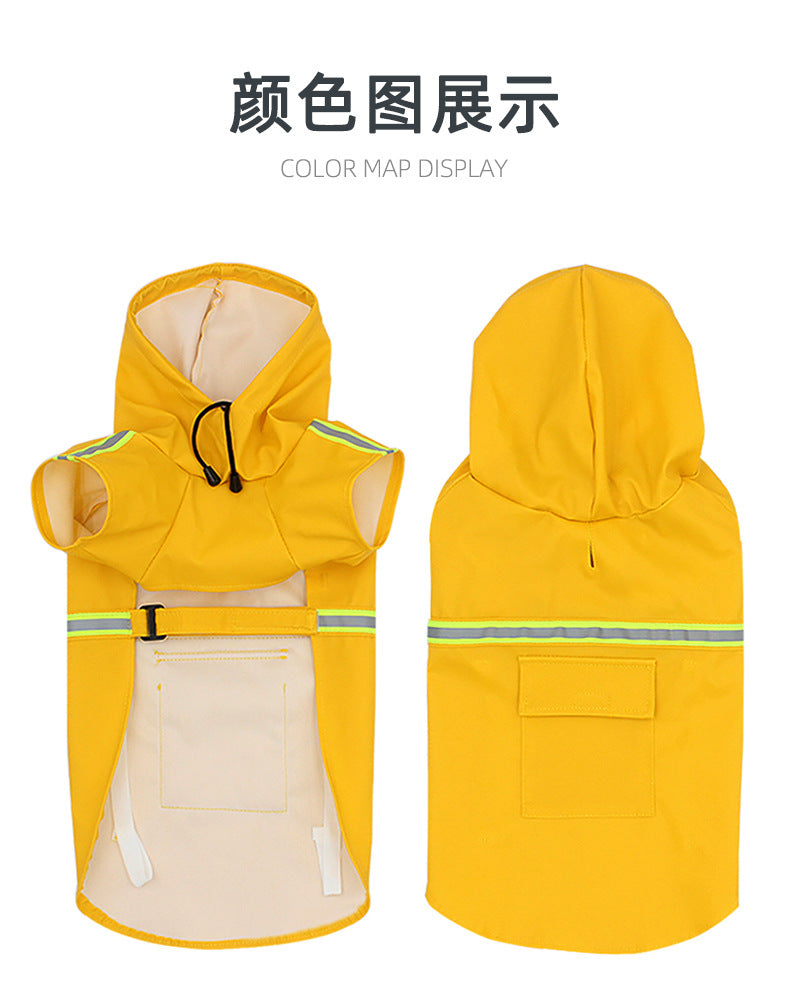 Lightweight Reflective Dog Raincoat