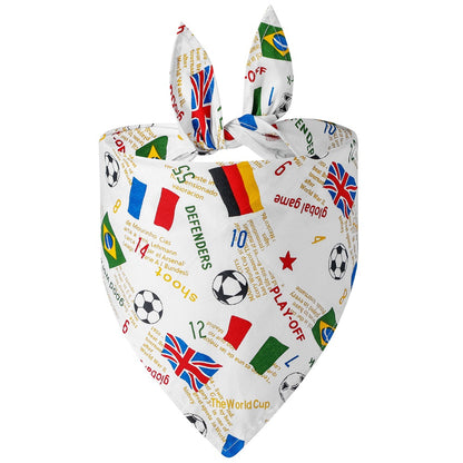 Printed Dog Bandana, Mushroom, Soccer & Sketch Cat Pet Triangle Bib Scarf