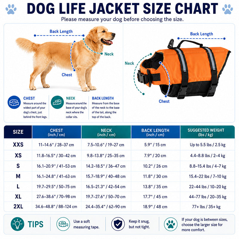 Dog Life Jacket – Keep Your Furry Friend Safe During Swimming, Boating & Summer Adventures