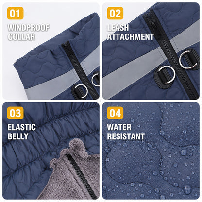 Warm Quilted Winter Dog Coat