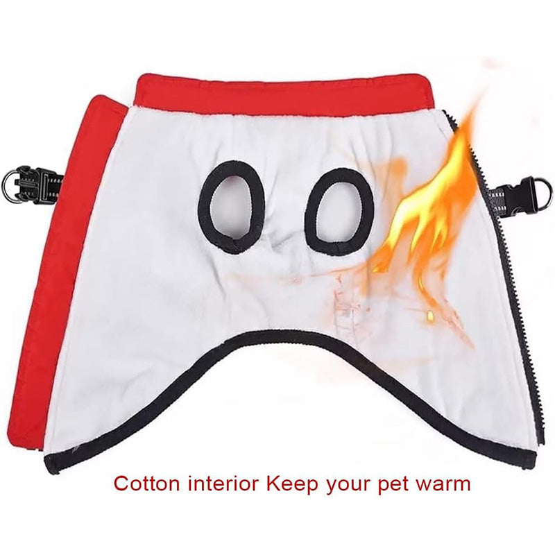 Padded Dog Winter Coat with Built-In Harness