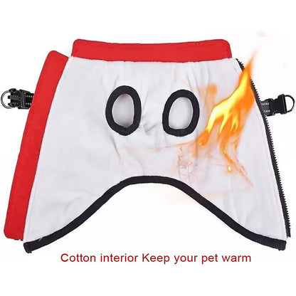 Padded Dog Winter Coat with Built-In Harness