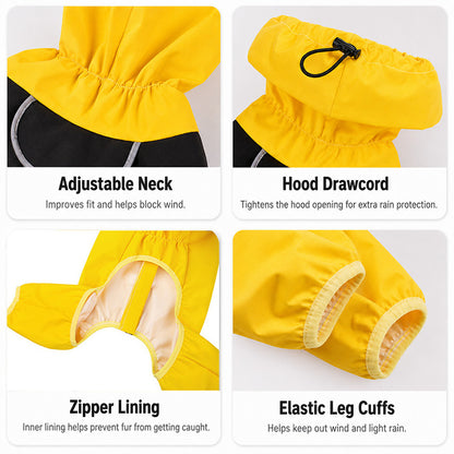 Waterproof Dog Rain Suit | Full-Body Rain & Mud Protection