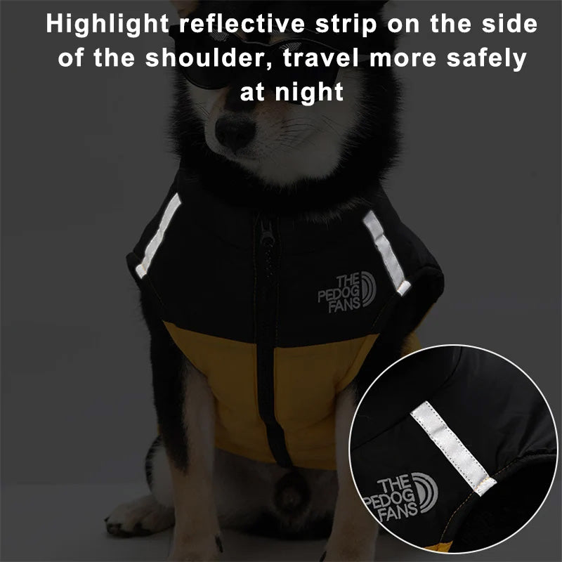 Dog Winter Coat with Reflective Details