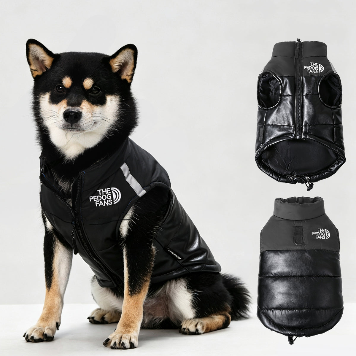 Dog Winter Coat with Reflective Details