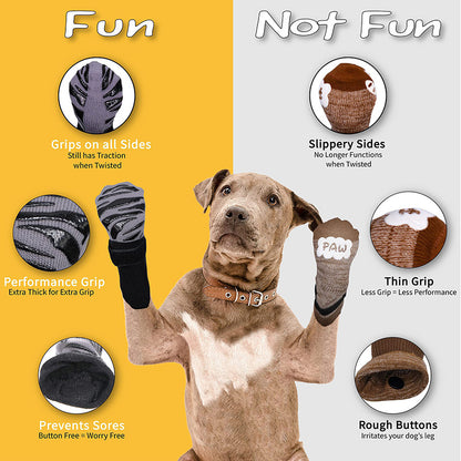 Non-Slip Dog Socks with Paw Grips