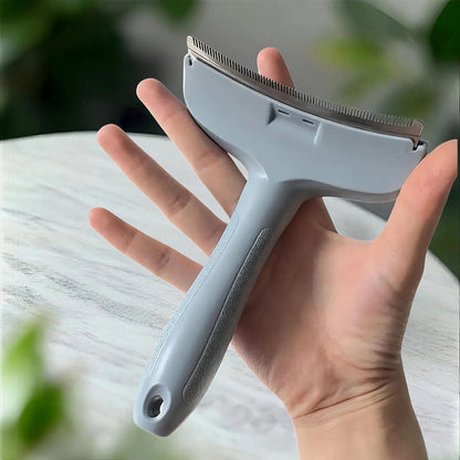 V-Tooth Curved Pet Hair Removal Comb – Gentle Deshedding Grooming Tool