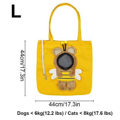 Cartoon-Themed Portable Cute Pet Carrier Bag for Small Cats & Dogs