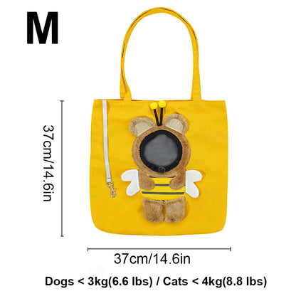 Cartoon-Themed Portable Cute Pet Carrier Bag for Small Cats & Dogs
