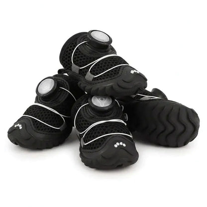 Anti-Slip All-Terrain Dog Shoes with Adjustable Dial - 4-Pack