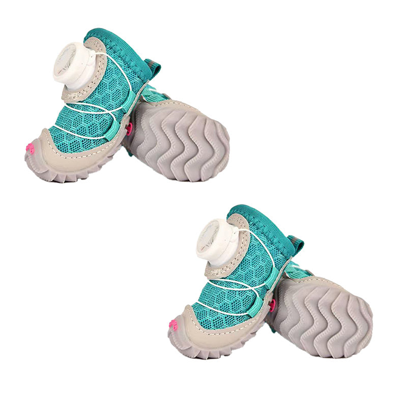 Anti-Slip All-Terrain Dog Shoes with Adjustable Dial - 4-Pack