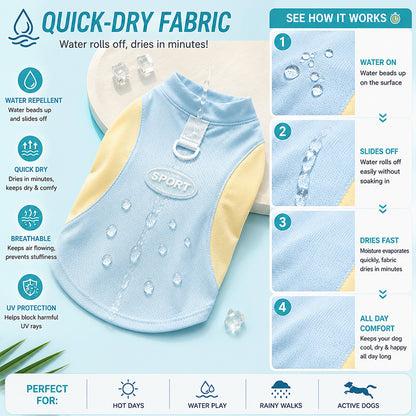 Ice Silk Sun Protection Quick Dry Dog T-Shirt