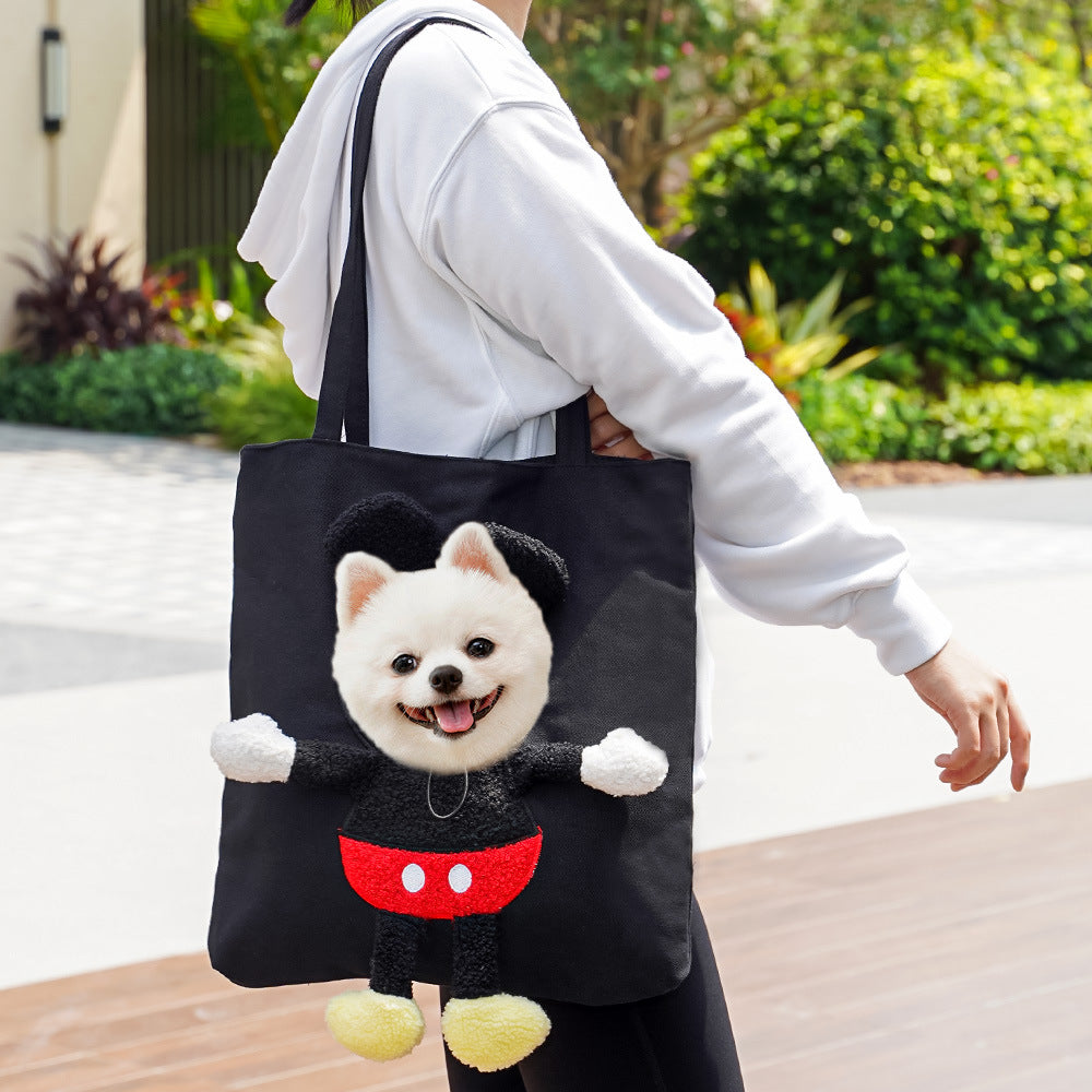 Cartoon-Themed Portable Cute Pet Carrier Bag for Small Cats & Dogs